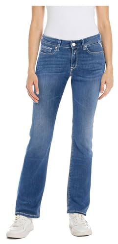 Replay Damen Jeans New Luz Skinny-Fit mit Power Stretch, Medium Blue 009 (Blau), 28W / 34L