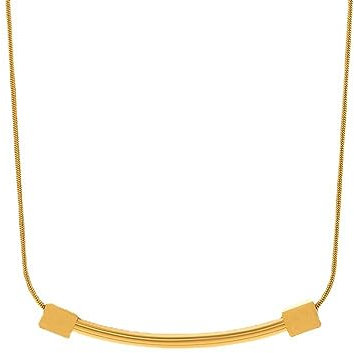 YAHOYA Trendy Gold Plated Jewelry Cuban Link Chain Stainless Steel Neck Chains Chain Necklace For Men