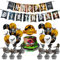Miotlsy Dinosaurier Geburtstag Deko 60PCS Dinosaurier Jurassic Geburtstagsdeko Dino Luftballon Happy Birthday Banner Dino Tortendeko Geburtstag Deko für Dino Deko Kindergeburtstag
