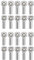 Niniang 20 Pieces Series Clamp Tie Metal Link Rod End Ball Joint Holder for Remote Control 1/10 Track Truck