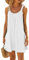 Edhomenn Beach Dress for Women - Sleeveless Mini Dress Bikini Cover Up Summer Cover Ups (01 White, XL)