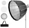 Parabol Softbox, FGen 120cm tragbare Softbox Bowens mit Diffusor, Wabengitter und Tragetasche, schnell einzurichtende Softbox für Bowens Mount Videoleuchten und Dauerlichter