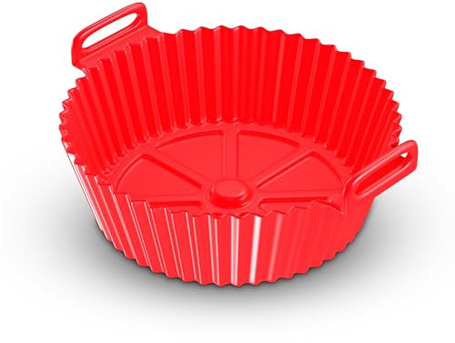 Molde de silicona para freidora de aire, horno y microondas - fácilmente lavable -cesta freidora de aire - accesorios microondas - accesorios freidora de aire - moldes para freidora de aire.