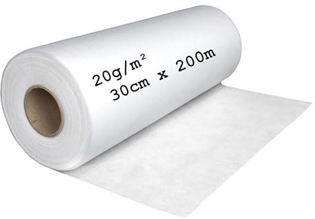 Koi Herdecke Filtervlies für Teich & Filteranlagen | Stärke: 20g/m² | 30 cm x 200 Meter | Wasserdurchlässige Vliesrolle in Profiqualität | Made in Germany