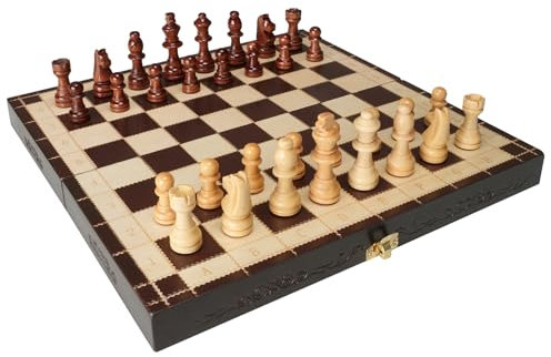 VEVOR Magnetic Wooden Chess Set, 12 Inch Chess Game Set, 2 Extra Queens Beginner Chess Set, Folding Chess Board Games with Chess Pieces, Storage Slots, and Box, Portable Travel Gift for Adults Kids