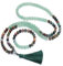 Jovivi 108 Perlen Mala Kette mit Quaste 8mm Gebetskette + Heilstein Tibetisches Armband Yoga Meditation Schmuck Set Damen