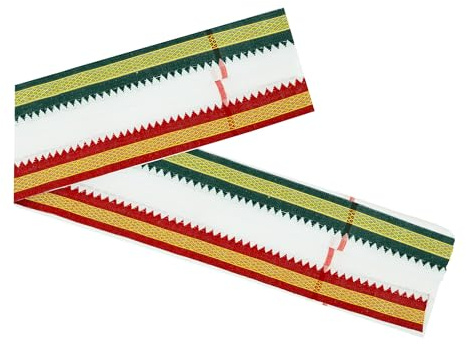 Pooja Shawl made of Cotton for Indian Traditional Pooja Gamcha/Shawl/Melmundu/Uthareeyam/Kasavu for Men Used During Festival Temple Puja Ritual Housewarming(Size:-70X35)(White Green Golden Border)