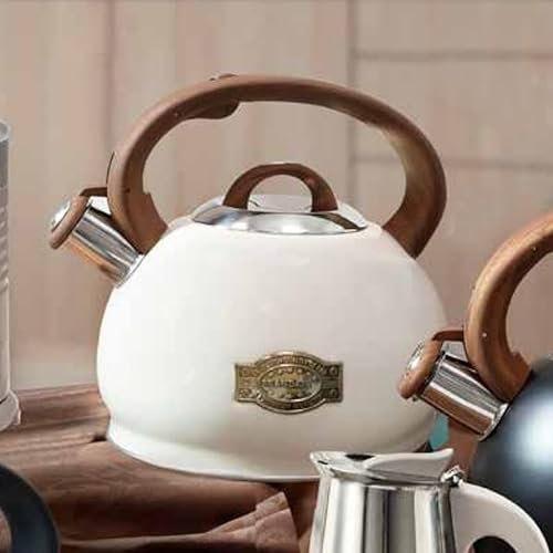 Brandani 59164 BOLLITORE AVORIO INOX C/MANICO EFFETTO LEGNO 2,7 LT