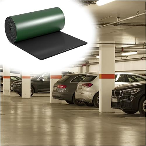 TsoLAY Parkschutz, Autotürschwellenschutz, Garagen-Wandschutz, Parkplatz-Schutzwandschutz, für Parkgarage, Lager, Parkplatz, Eckenschutz, Garage (grün, dick, 1 cm, 10 m)
