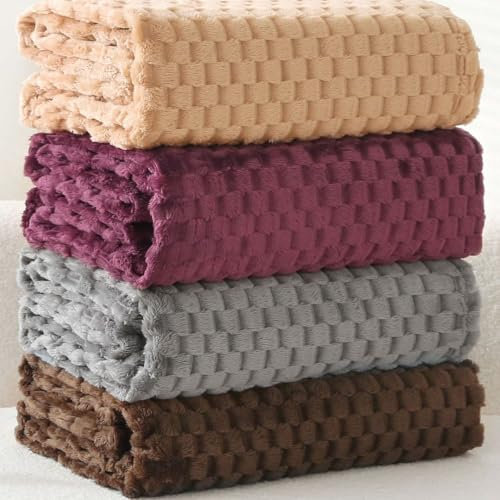 rejuvopedic Cubiko Fleece Blanket Sofa Throw Throwover Sofa Cover / 200x240cms / Charcoal