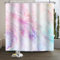 Xiaoterna Rideau de Douche en marbre Rideau de Douche coloré Bleu Rose Violet Paillettes d'or Rideaux de Douche en marbre Rideaux de Salle de Bain Luxueux en Aquarelle Décoration 180x180cm