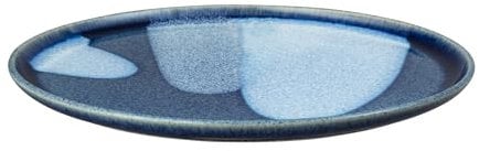 Denby - Studio Blue Accent Round Platter - Dishwasher & Microwave Safe Crockery - Unique Hand Glaze Effect - Versatile Piece - Ceramic Stoneware - Chip & Crack Resistant - L31xW31xH2
