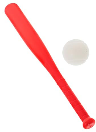 KOMBIUDA Baseball-Spielzeug-Set roter Kunststoff-Schlägerball Outdoor-Spaß für Jungen und Mädchen sicheres und langlebiges Baseball-Trainingsspielzeug für Anfänger