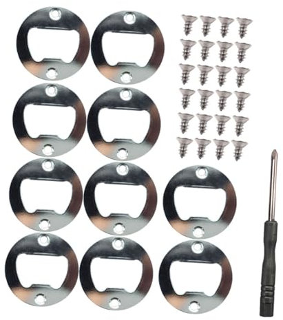 FUNOMOCYA Flaschenöffner Einsatz Satz Metall Korrosionsbeständig Selbstgemacht Kit Für Bierflaschen Öffner Zubehör Mit Schrauben Und Schraubenzieher