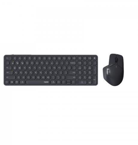 Rapoo Wireless Keyboard and Mouse Set, Bluetooth 4.0/5.0, 4000 DPI Sensor, Programmable Buttons, Ambidextrous Design