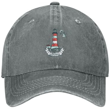 Schachtelhalm Kappe Leuchtturm Und Möwe Mütze Casual Baseball Cap Cool Baseballkappe Für Outdoor Running Reisen