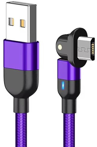 Câble micro USB - 2 mètres - Pivotant à 180° - Câble de données - Charge rapide - Câble de charge - USB A vers Micro USB