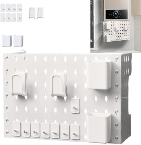 Copertura Schermante per Tubazione dello Scaldabagno a Gas, copri tubi caldaia,copertura caldaia esterna, Robusta Copertura per Tubo dello Scaldabagno a Gas per Rack di Stoccaggio Naturalmente Moderna