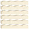 AOCEAN 12 Stück unlackierte, dekorative Holzleisten mit gewelltem Rand, gewellter Rand, Wanddekoration, Holzverkleidung, DIY-Formteil für Zuhause, Wand, Schrank, Regal und Fenstertür