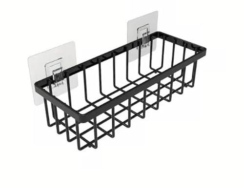 ALL STAR ZONES sink caddy KITCHEN Sponge Holder With Drainage, Adhesive No-Drill Wall-mounted Kitchen Shelf and Storage RackRustproof Caddy Organiser for Sponge Brush Stopper, with 2 Adhesives