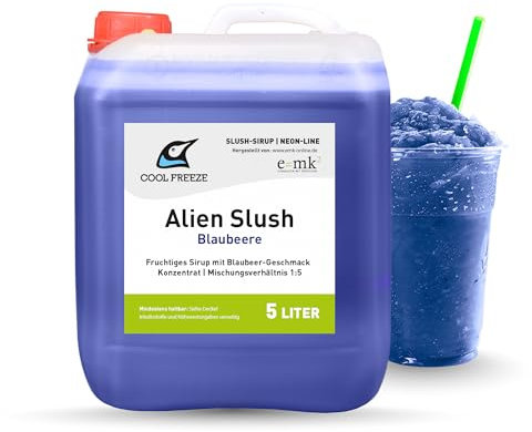 Cool Freeze - Sirop slush Alien - 5 l - Myrtille - Concentré en bidon pour environ 150 portions - Qualité supérieure directement du fabricant