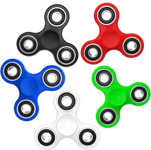 Fidget Spinner Spielzeug 5er-Pack, Sensory Hand Fidget Pack Großpackung, Angstspielzeug Stressabbau, Partygeschenke for Kinder und Erwachsene, Goodie Bag Stuffers, Preise for die Kinderklasse