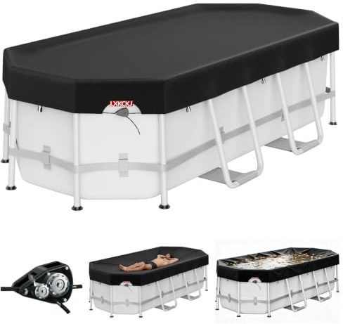 LXKCKJ 812 x 421 cm Poolabdeckung Rechteckig für Oberirdische Schwimmbad
