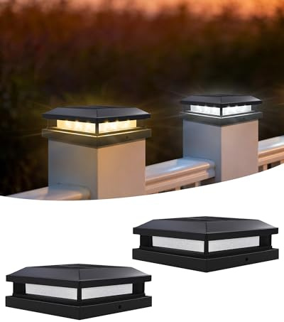 BRIMAX Solar Pfostenkappe 9-12 cm für Holz & Kunststoff | 2er Set