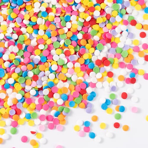 Essbare Bunte Zuckerstreusel 120g - Tortendeko Streusel Regenbogen Konfetti für Kuchen, Keksen, Cupcakes, Muffins, Desserts, Eis & Deko, Runde Streusel für Geburtstag, Weihnachten, Valentinstag