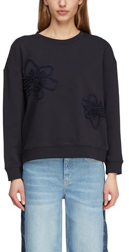 COMMA Sweatshirt mit Blumenapplikation