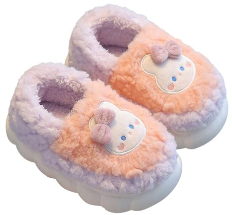 Generisch Slippers Men's Quiet Sole Boys Cute Slippers Warm Indoor Shoes Bathing Shoes Girls, Wr2, 2 UK