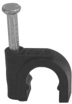 Your Cable Store - Black 100 Pack RG6 Cable Clips, 8mm Width