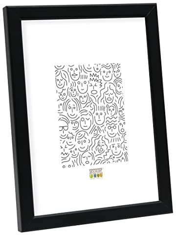 Deknudt Frames S41JL2-21.0X29.7 Bilderrahmen, Holz, schmal, 32 x 23 x 1,85 cm, Schwarz
