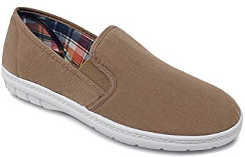 Chums Men's Gusset Canvas Shoes Beige 12 UK