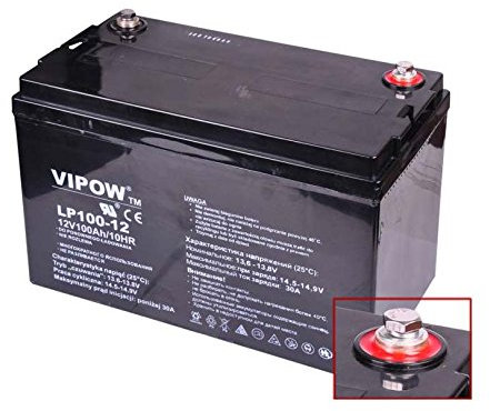 Batterie de voiture Vipow - 12 V - 100 Ah