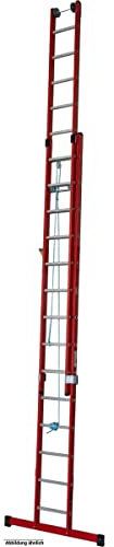 Krause Kunststoff-Schiebe-SeilzugLeiter 2 x 10 Sprossen Arbeitshöhe 5,75 m