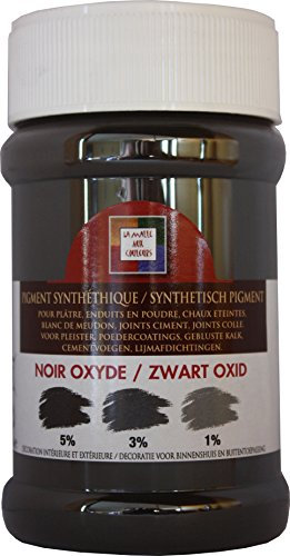 Pro G Déco Noir Oxyde Pigment Universel pour la Coloration des plâtres, enduits, ciments, Chaux éteinte, Blanc de meudon, Joints ciments, Joints colles, peintures, résines