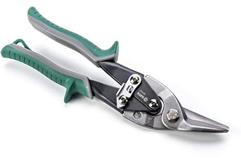 SATA ST93102ST Tijeras para hojalata de aviación, cuchillas de acero de 10 con corte derecho y bordes dentados