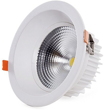 LED-Rundstrahler, 15 W, 1404 lm, 2700ºK, blendfrei, UGR19, 40.000 Std. [HO-DL-AD-COB-15W-WW] | Greenice