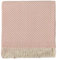 URBANARA Decke Salla – 130cm x 170cm, Rouge/Creme, 100% Schurwolle – Kuscheldecke, Sofadecke, Wolldecke
