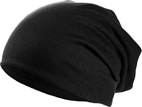 Harrys-Collection Damen Herren Beanie in 15 Farben, Kopfgröße:Einheitsgröße, Farben:schwarz