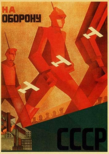 LLAAIT Vintage Stalin UDSSR CCCP Poster Gute Qualität Drucke und Poster Wandkunst Retro Poster für Home Room Wanddekoration Aufkleber, E165,30X21cm