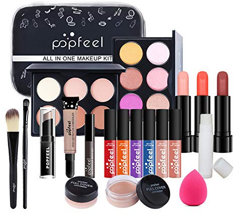All in One Make Up Set, Schminke Set für Frauen, Makeup Set Starter Kit Multifunktions Kosmetik Schmink Kit mit Lidschatten Palette, Lippenstift, Eyeliner, Mascara, Pinsel Für Frauen Mädchen