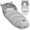 Babyfußsack Kinderwagenfußsack Schlaffußsack Kinderwagen Fußsack Winterfußsack Elmi 95 x 45 cm Ricokids (hellgrau)