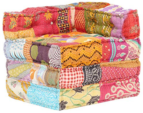 vidaXL Modularer Pouf Patchwork Stoff