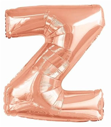 Amscan 9911488 9911488-Rose Buchstabe Z SuperShape Folienballon-44, Roségold