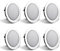 KYOTECH 6er Set LED Möbelleuchte 230V, 3.5W LED IP44 G4 15mm Flache Möbel Einbaustrahler, 3000K Warmweiß, Küchenhaube Leuchte, Badleuchte Einbauspot, Küchenhaubenleuchten(Chrom)