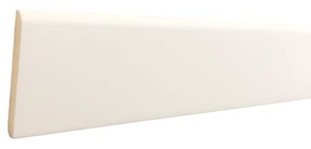 Plinthe en médium prépeinte blanche de très grande qualité – fabrication FRANCAISE – différentes dimensions et finitions (Hauteur 12cm finition arrondi 1.2ml / plinthe, 30 ml)