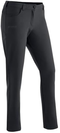 Maier Sports Charlotte, Warme Damen Wanderhose, Wasserabweisende Outdoorhose für Trekking und Hiking, PFC-frei, mSTRETCH pro 2 & stormprotec-Technologie, Schwarz, 23 (W38/L30)