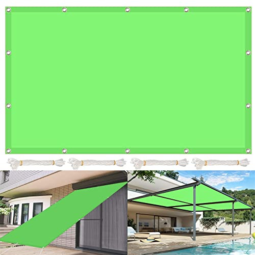 CHBIN Sonnenschirm Segel Sonnenschutz Netz 1.7x3M Wasserabweisend imprägniert 95% UV-Block Sonnensegel Sonnenschutz Rechter Winkel Schutz Mit Spannseilen Für Garten Balkon Und Terrasse, Grün, 21985